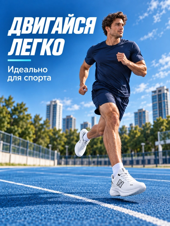 Erkaklar sport krossovkalari, nafas oluvchi, amortizatsiyali EVA taglik, 36–45 o‘lcham
