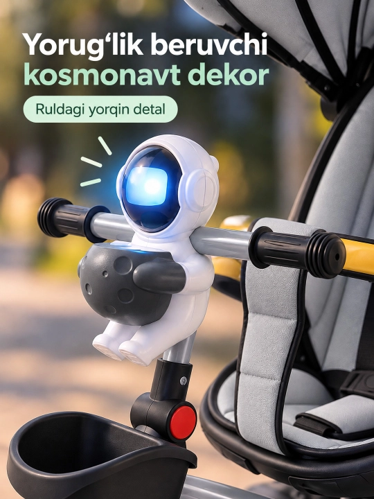 Ota-ona dastasi va soyabonli bolalar uch g'ildirakli velosiped-aravachasi