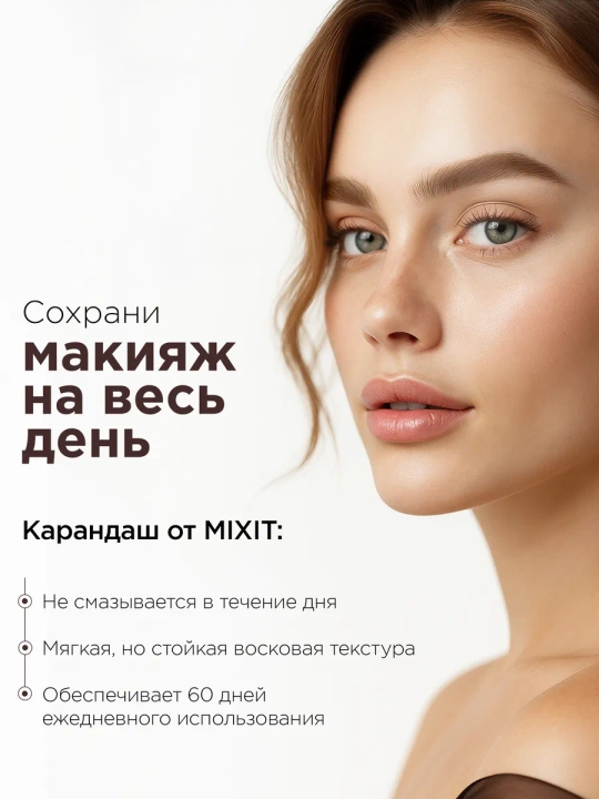 MIXIT cho‘tkali qosh uchun chidamli avtomatik qalam, 01-04, 1,35 g