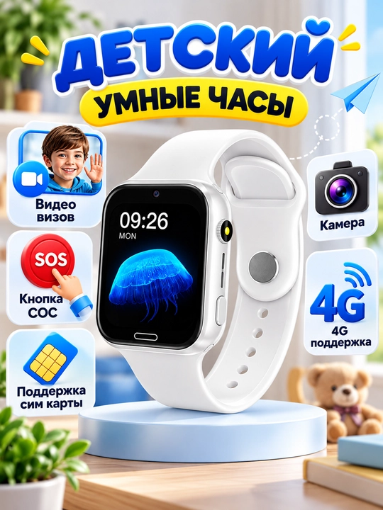 Детские смарт часы работают на SIM карте - 