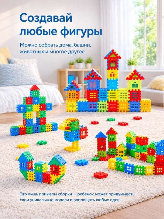 Развивающий конструктор — яркие шестерёнки, большой и компактный набор