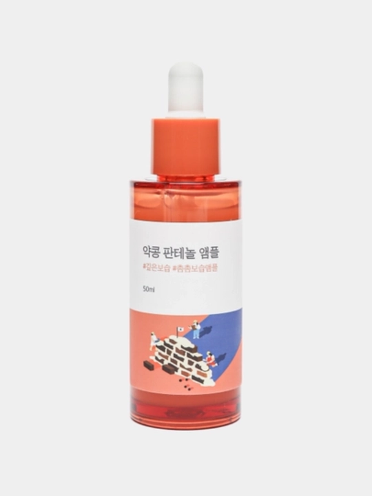 Qarishga qarshi, tiklovchi zardob Round Lab Soybean Panthenol Ampoule, 50 ml