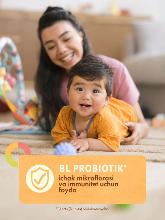 Nestlé sutli olma, chernika va malina qo'shilgan ko'p donli bo'tqa, 6 oydan boshlab, 200 g BL probiotiki bilan
