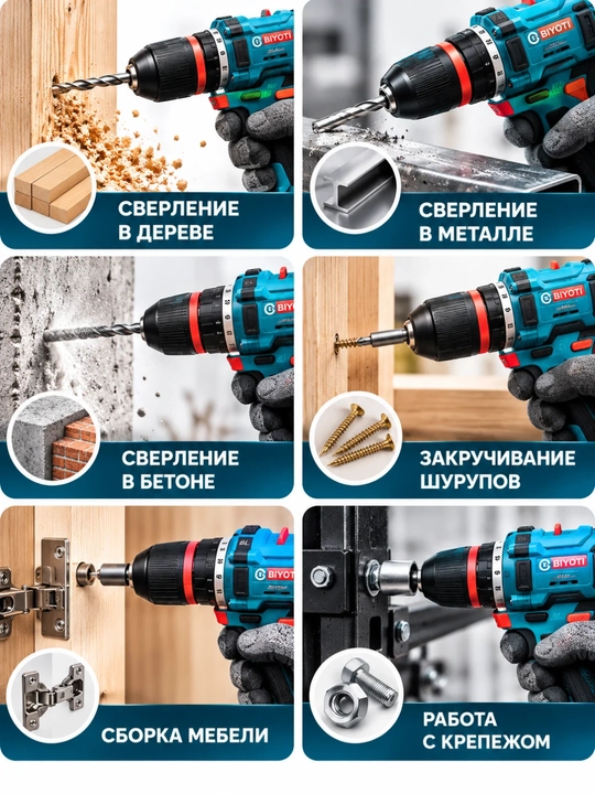 BIYOTI CD1016C akkumulyatorli burama mix buragich