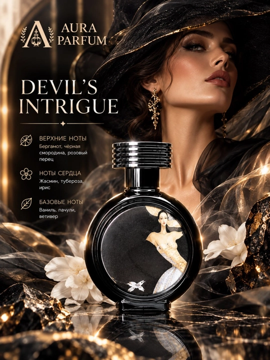 Духи женские HFC Devils Intrigue, женский парфюм на распив, пробник духи подарок - 