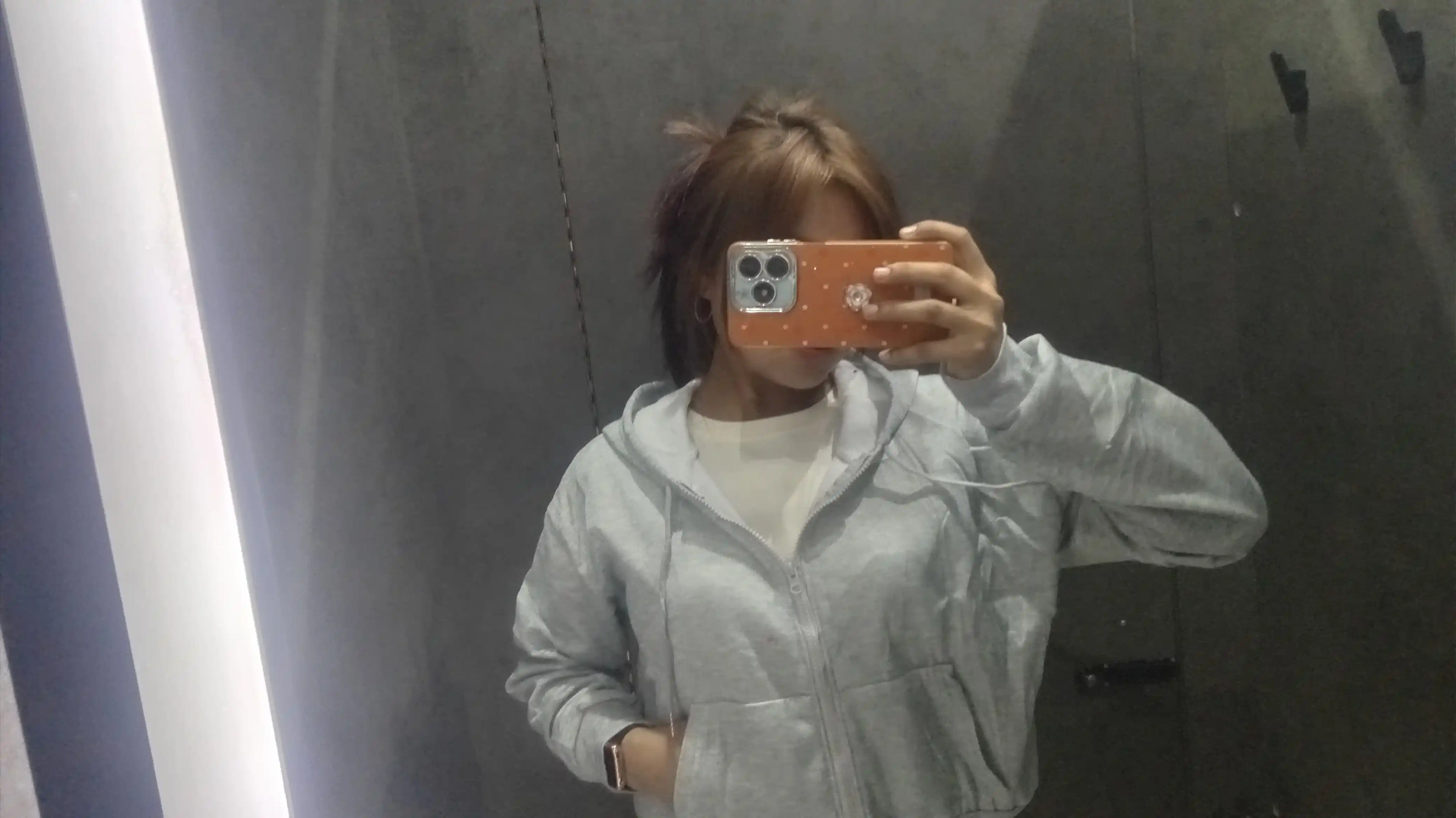 Ayollar uchun qisqa zip-xudi Cropped Hoodie, kapyushonli, kundalik oversize kofta