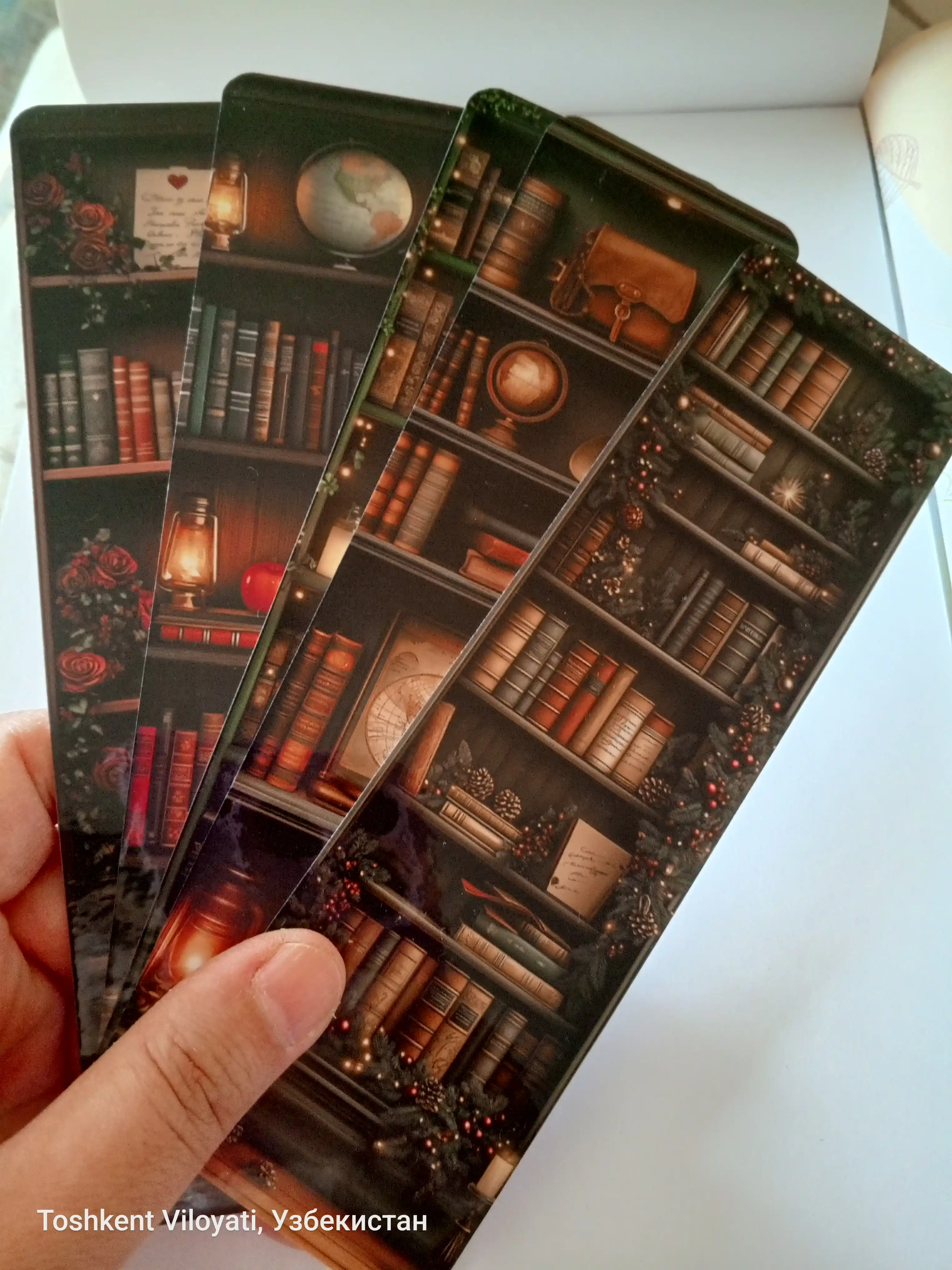 Bookmark kitoblar uchun zakladkalar, xatcho'plar 5 dona, 5.5×19sm, laminatsiyalangan