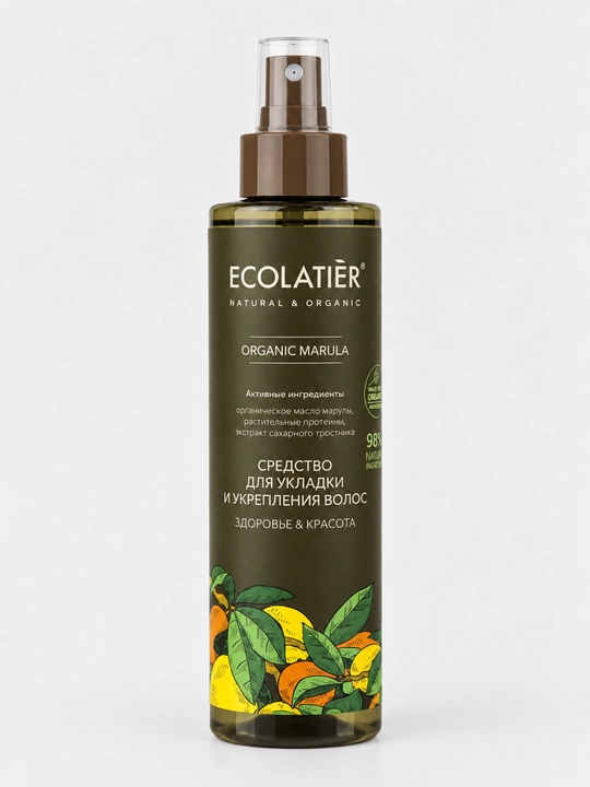 Sochga sprey ECOLATIER soch turmaklash spreyi,termo zashita soch uchun, 200 ml