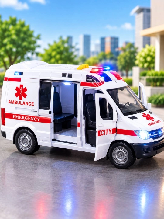 Игрушечная машина скорой помощи Ambulance — со светом и звуком