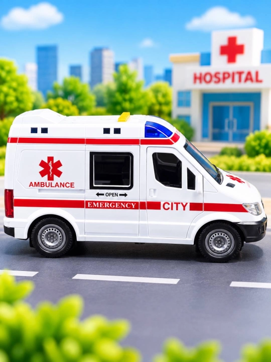 Игрушечная машина скорой помощи Ambulance — со светом и звуком