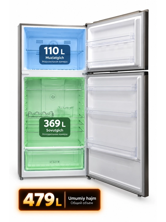 LORETTO LRF-532 muzlatgichi, No Frost, 479 L, Inverter, displey, A+