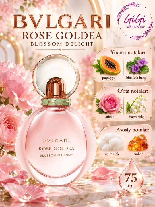 Bvlgari Rose Goldea Blossom Delight, Omnia Golden Citrine, Aqva Pour Homme духи - 