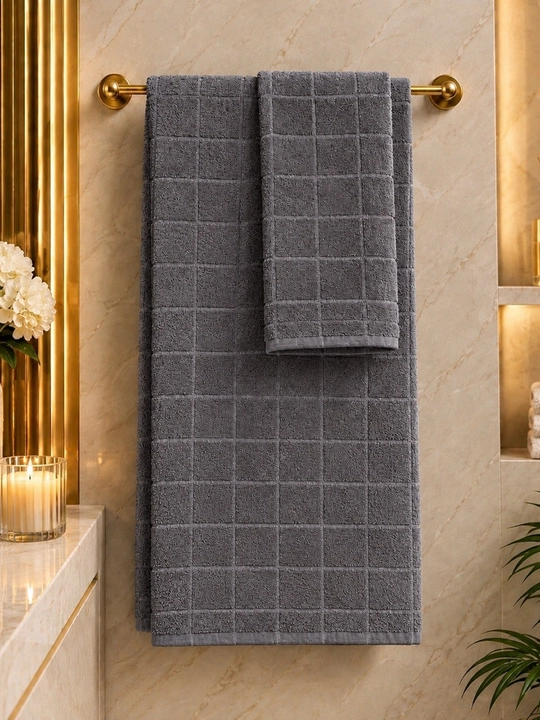 Комплект из двух полотенец для тела и лица, 50x90 см и 70x140 см, 100% хлопок