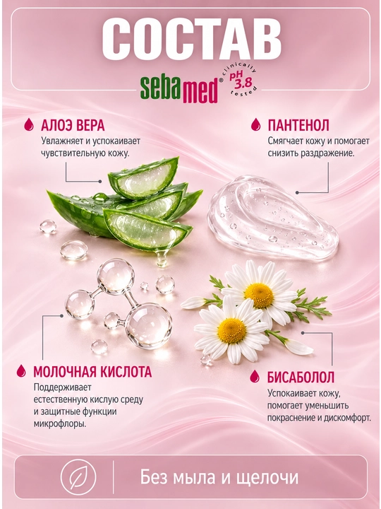 Интимная пенка для умывания Sebamed Sensitive Skin Intimate Wash Foam pH 3.8
