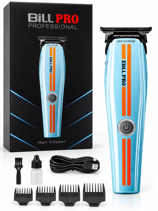 Soch olish mashinkasi, trimmer, erkaklar uchun, BiLL PRO, zero-cut, soqol olish - 