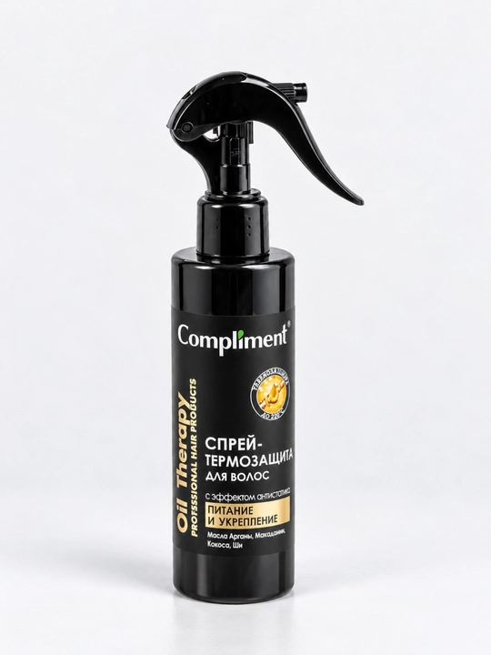 Sochlar spreyi, 220°C gacha termohimoya  Compliment, antistatik, 200 ml