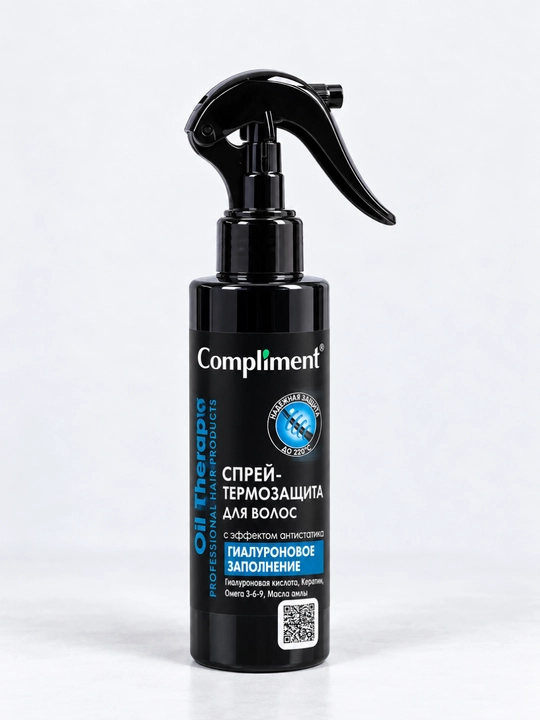 Sochlar spreyi, 220°C gacha termohimoya  Compliment, antistatik, 200 ml