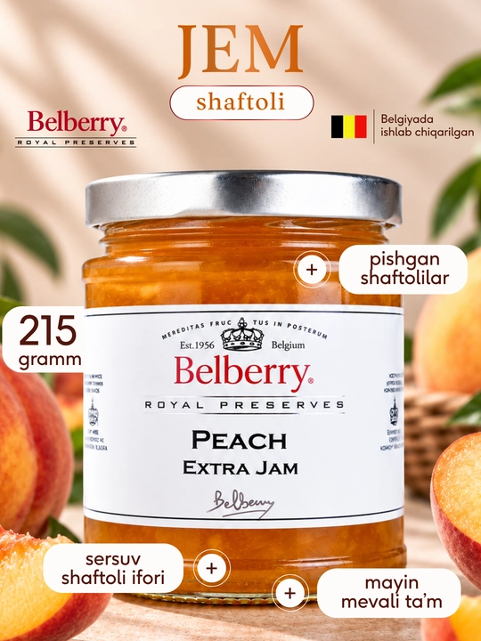 Belberry shaftoli jem 215 g belgiya