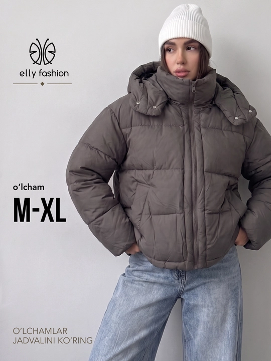 Ayollar va qizlar uchun qishki issiq kapyushonli kurtka, momiq - UNCHA STORE