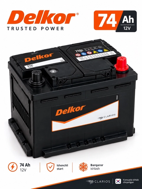 Аккумулятор delkor 74 ah 12v - 
