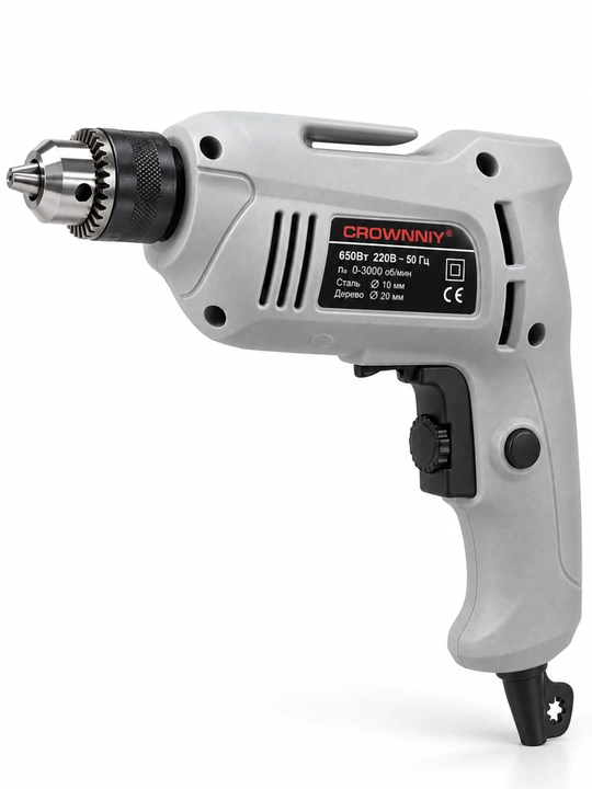 Elektr drel CROWNNIY 650 vt