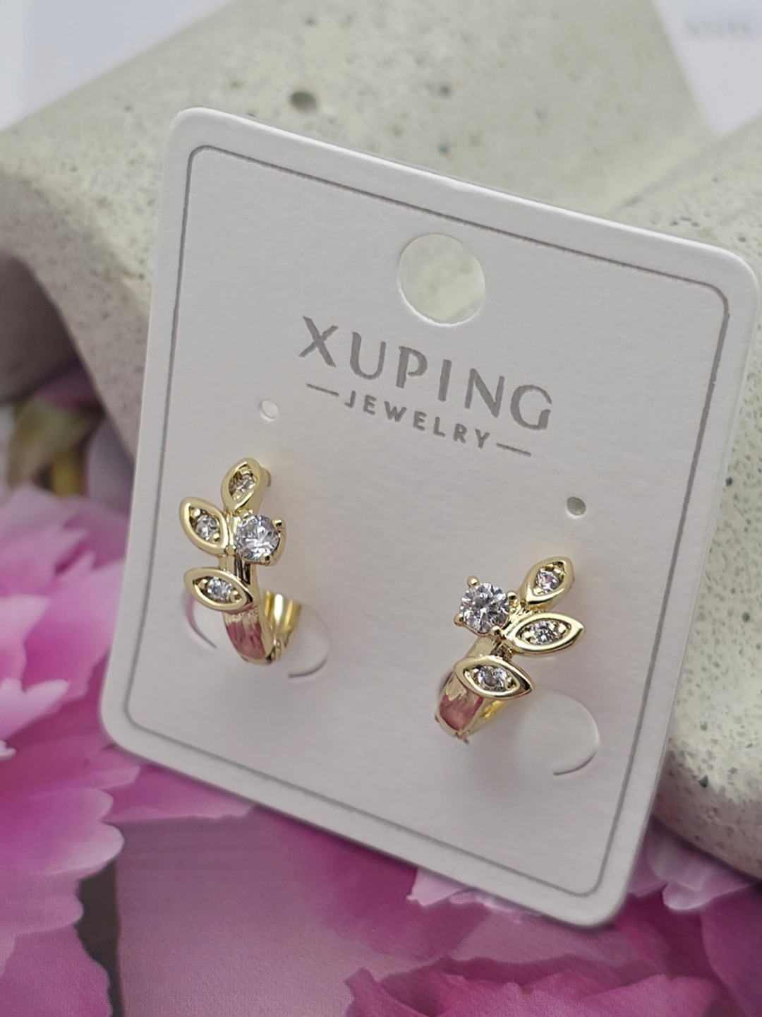 Женские серьги золотого цвета, бренд Xuping - 