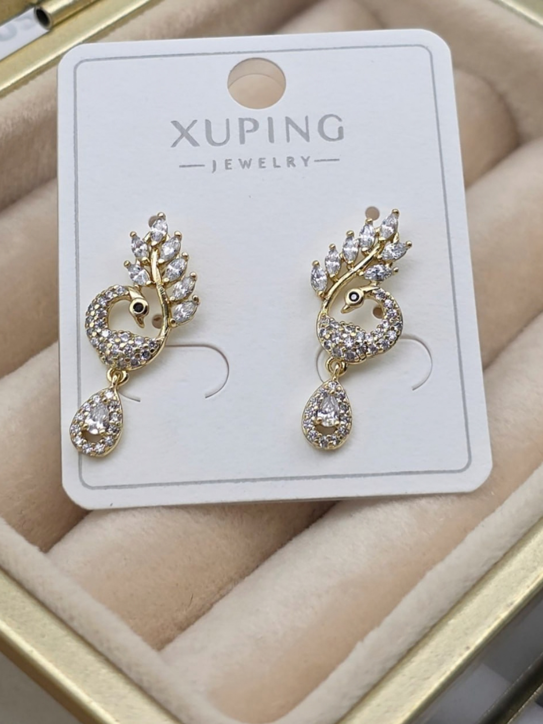 Женские серьги золотого цвета, бренд Xuping - 