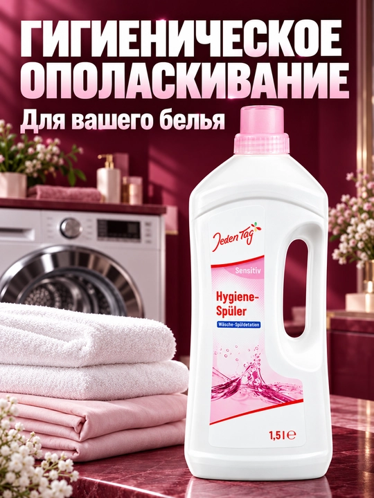 Гигиенический ополаскиватель для белья Classic/Sensitive Jeden Tag, 1,5 л, 18 использований