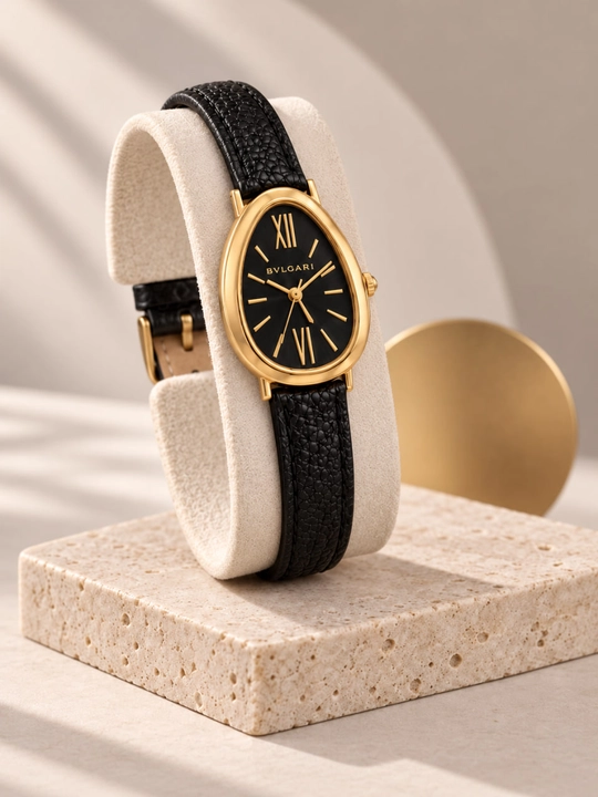 Женские часы, девушек, наручные часы, с кварцевым механизмом, BVLGARI, с кожаным ремешком