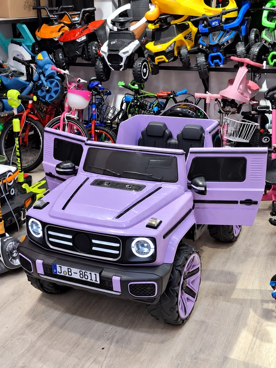 12V 4x390 kuchlanishli, to‘liq uzatmali, APP+pultli, EVA g‘ildirakli bolalar elektromobili