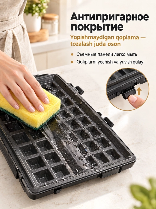 SOKANY SK-907 7-in-1 elektr sendvich va vafli tayyorlash mashinasi,750W