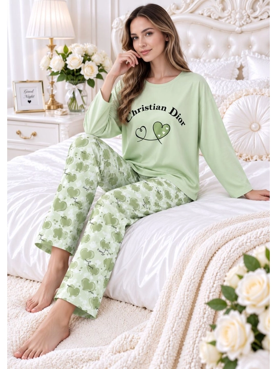 2/1 pijama ayollar va qizlar uchun uy pijamasi ikki qismli qulay kofta va uzun shim 46-50