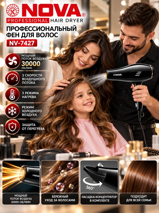 NOVA NV-7427 — professional soch quritgich