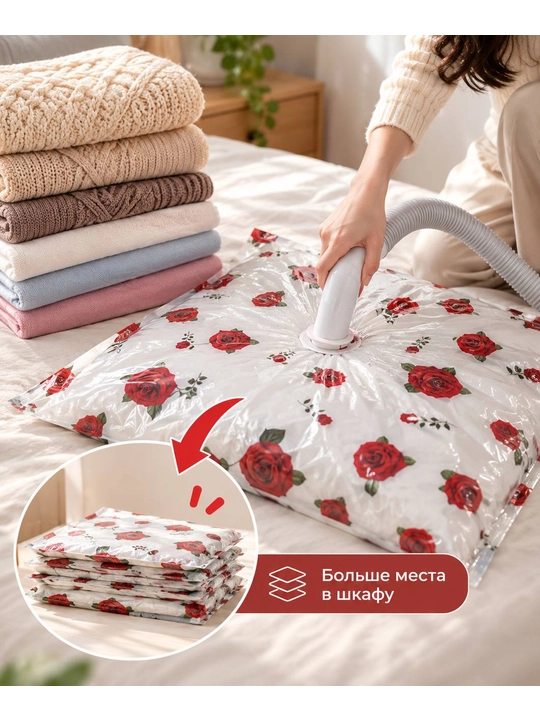 Узорный вакуумный пакет 60*80 - 