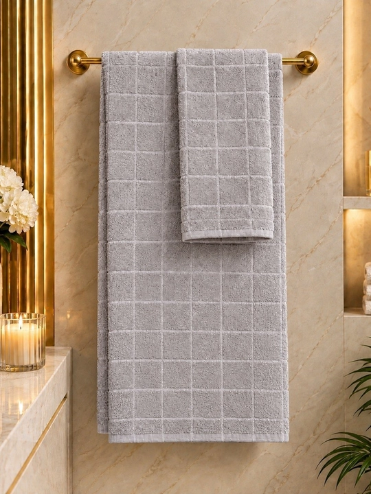 Комплект из двух полотенец для тела и лица, 50x90 см и 70x140 см, 100% хлопок