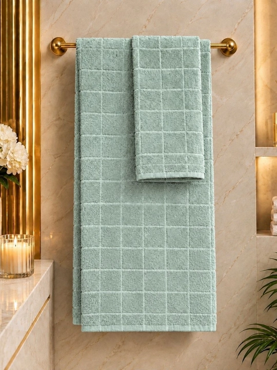 Комплект из двух полотенец для тела и лица, 50x90 см и 70x140 см, 100% хлопок