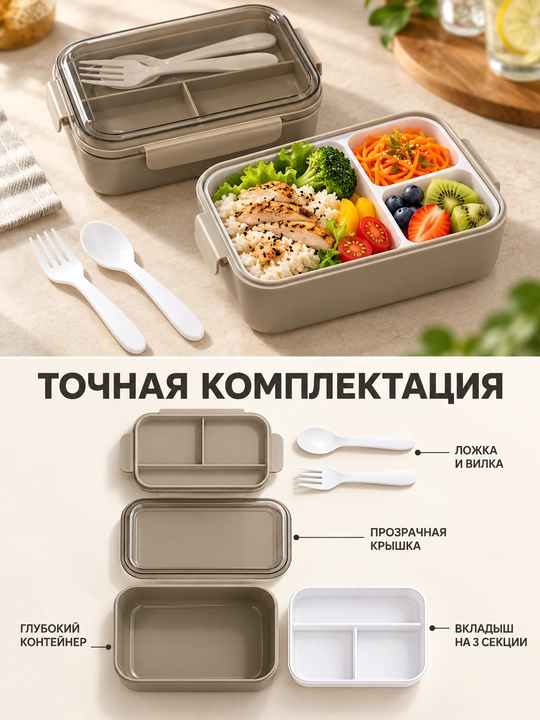 Термосы для еды, герметичные ланч - боксы, по 2 шт, в термосумке