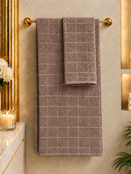 Комплект из двух полотенец для тела и лица, 50x90 см и 70x140 см, 100% хлопок