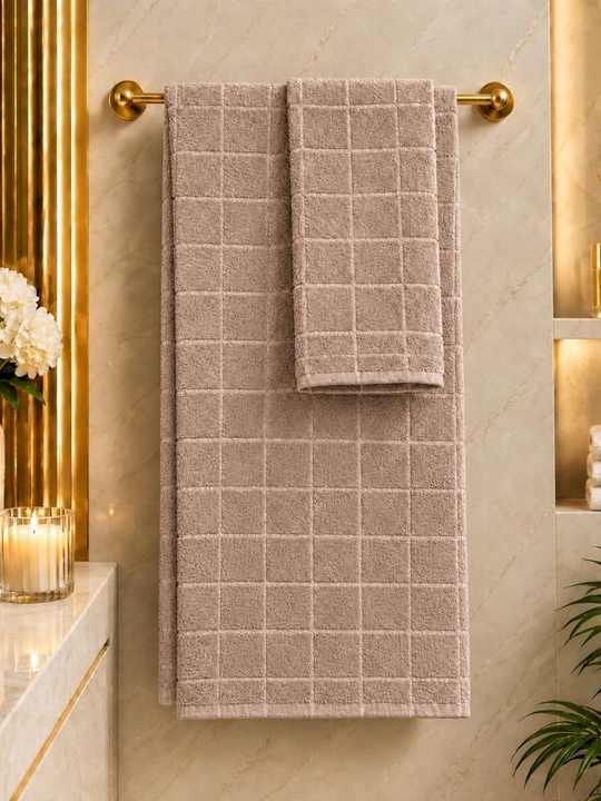 Комплект из двух полотенец для тела и лица, 50x90 см и 70x140 см, 100% хлопок