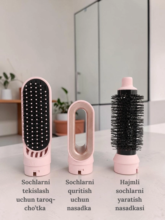 JRM Airwrap 6 tasi 1da ko'p funksiyali styler, soch quritgich, fen, jingalak, dazmol, ployka