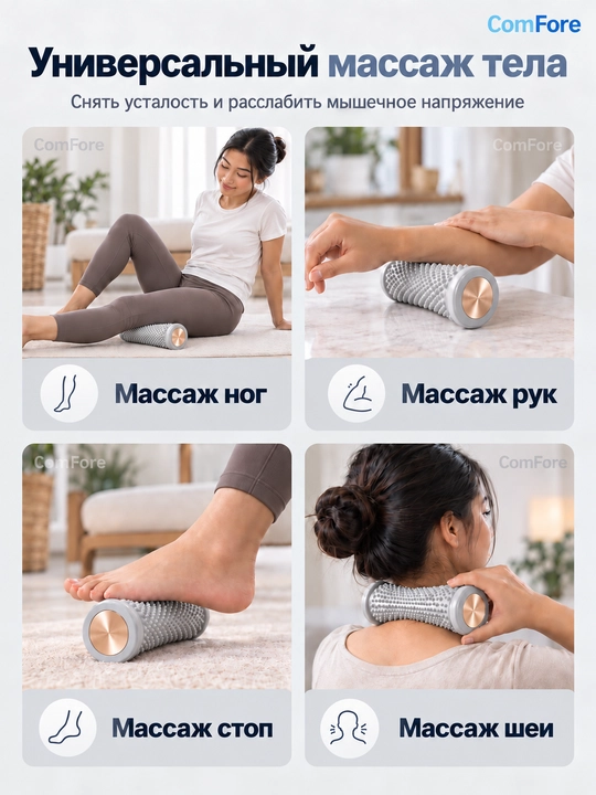 Массажер для ног, для тела, для спины, массажный валик для йоги, ролик массажёр