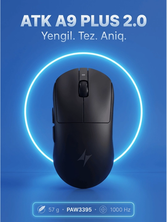 ATK Dragonfly A9 Plus 2.0 беспроводная игровая мышь 26000 DPI 1000 Гц - 