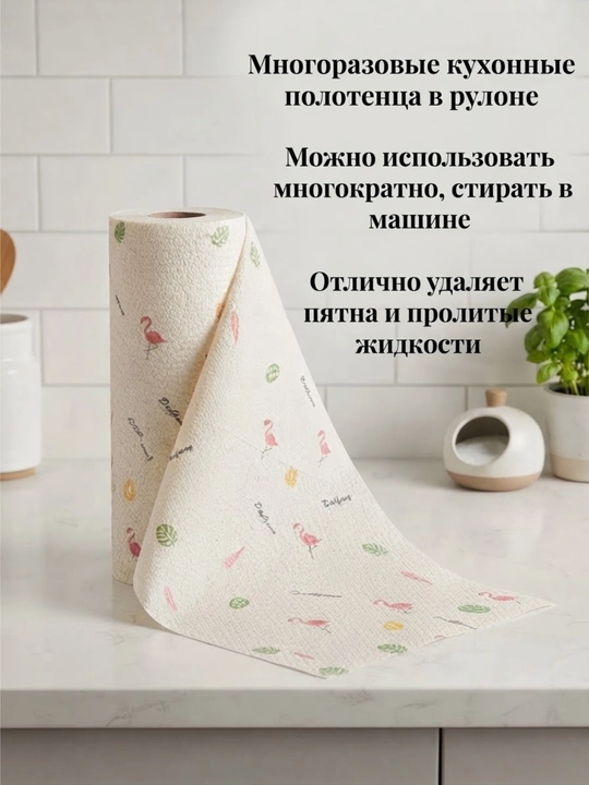 Салфетки кухонные, универсальные, рулон, 70-125 шт - 