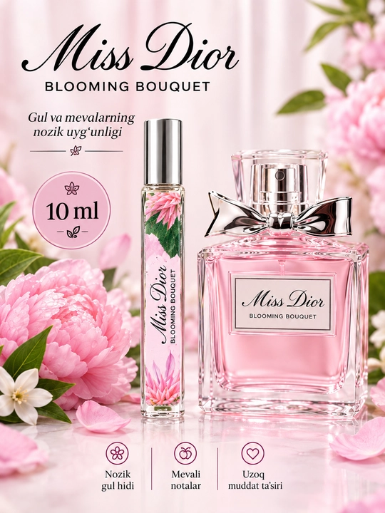Atirlar ayollar uchun nabor Miss Dior, Orchid, Symphony, Deviis Intrigue, Gucci Flora