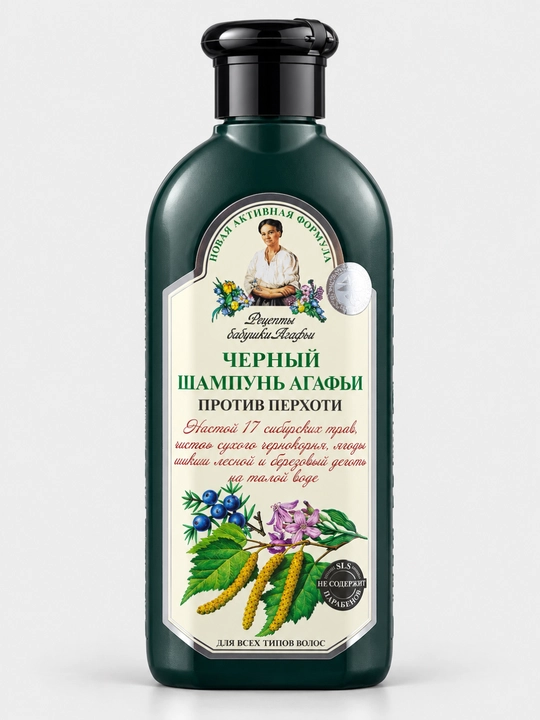 Soch shampuni to‘kilishiga va kepakka qarshi,hajm beruvchi «Retseptlar buvi Agafya», 350 ml