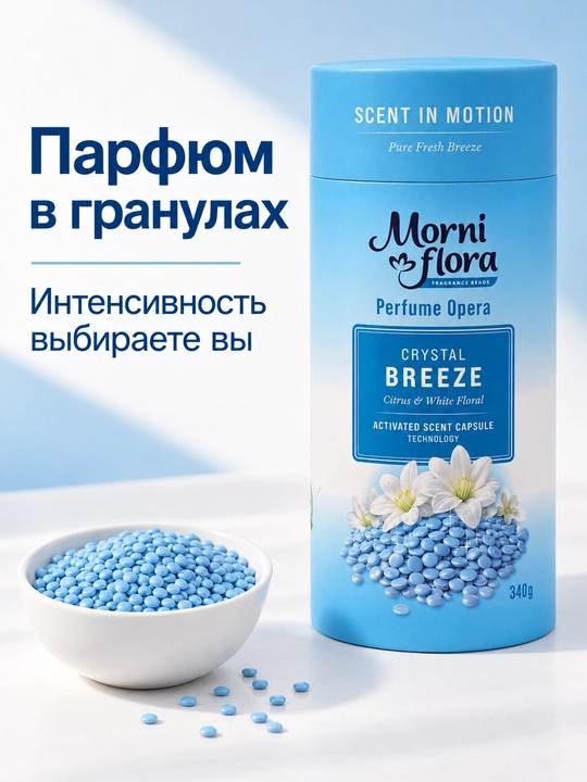 Morni Flora Perfume Opera,340 г — ароматические гранулы для стирки,приятный стойкий аромат