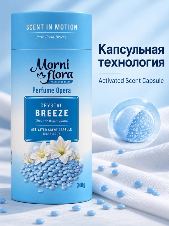 Morni Flora Perfume Opera,340 г — ароматические гранулы для стирки,приятный стойкий аромат