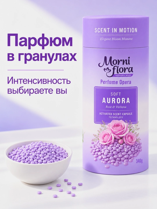 Morni Flora Perfume Opera,340 г — ароматические гранулы для стирки,приятный стойкий аромат