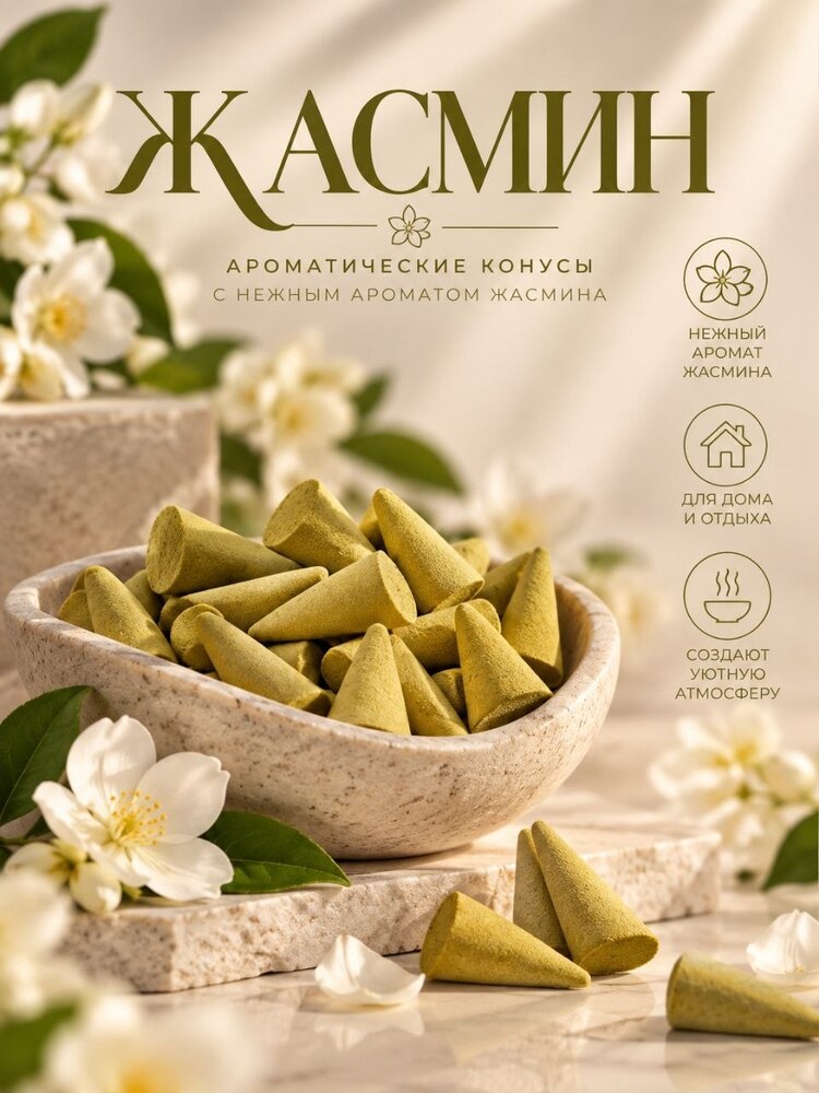Konussimon xushbo‘y tutatqilar, aromaterapiya uyg‘unlik va tinchlanish - 