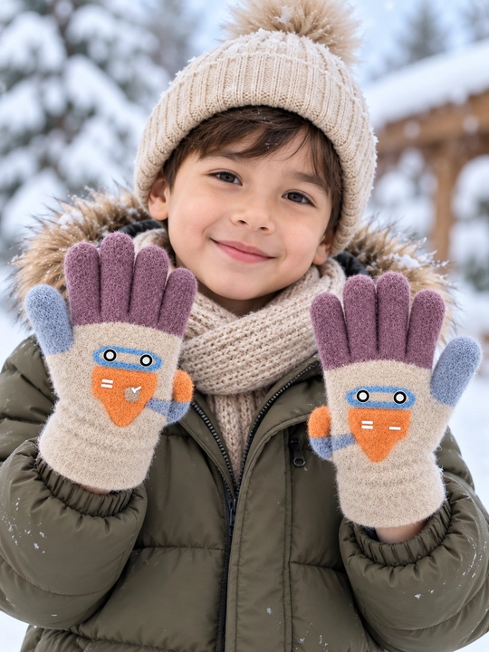 Зимние детские перчатки 4–6 лет, тёплые мягкие, 15×6 см